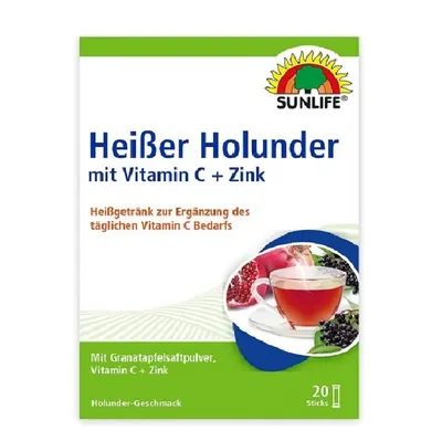 Вітаміни Sunlife Heibe Holunder Sticks гарячий порошок по 4 г №20 у стіках