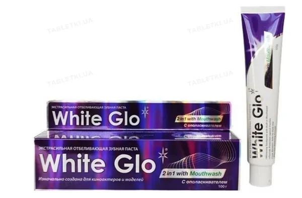 Зубна паста White Glo відбілювальна з ополіскувачем 2 в 1, 100 г