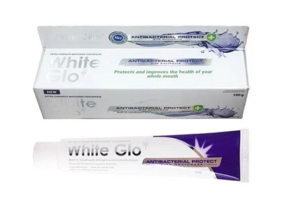 Зубная паста White Glo отбеливающая с антибактериальным эффектом и ополаскивателем 2 в 1, 100 г