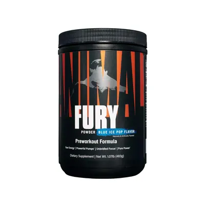 Передтренувальний комплекс Universal Nutrition Animal Fury, блакитний льодяник, 492 г