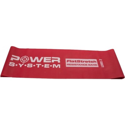 Эспандер лента Power System Flat Stretch Band Level 2, PS-4122, красный