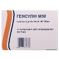 Генсулин М30 суспензия д/ин. 100 ЕД/мл по 3 мл №5 в картр.
