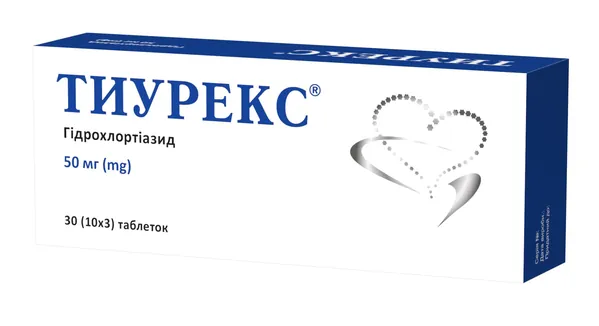 Тиурекс таблетки по 50 мг №30 (10х3)