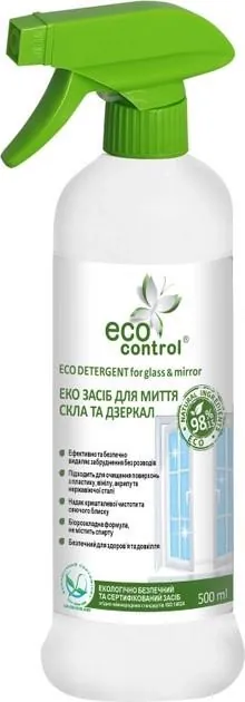 Еко засіб Eco Control для миття скла та дзеркал, 500 мл