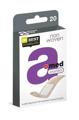 Пластырь медицинский A-med Non woven на нетканой основе, 20 штук