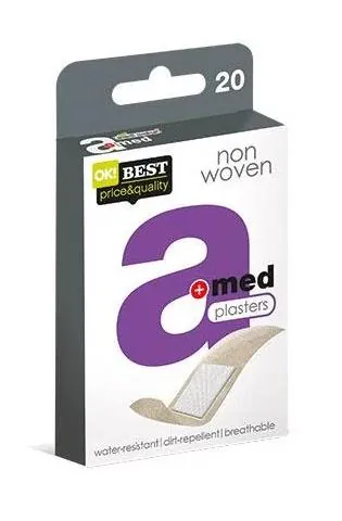 Пластир медичний A-med Non woven на нетканій основі, 20 штук