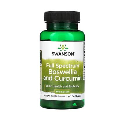 Босвелия с Куркумином Swanson Boswellia & Turmeric, 60 капсул