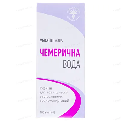 Чемерична вода розчин д/зовн. заст., вод.-спирт. по 100 мл у флак. (бан.)