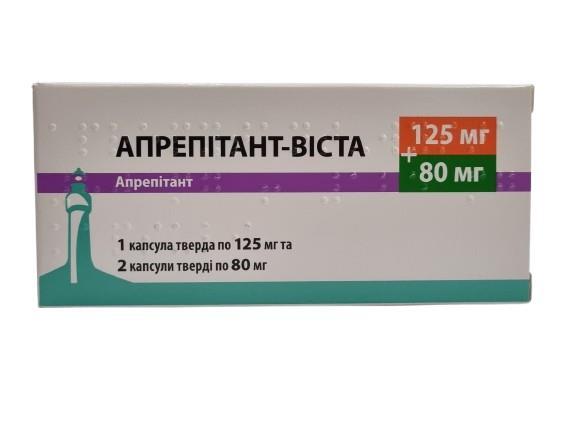 Апрепитант-Виста комби-упак.: капс. тв. по 125 мг+капс. тв. по 80 мг №3