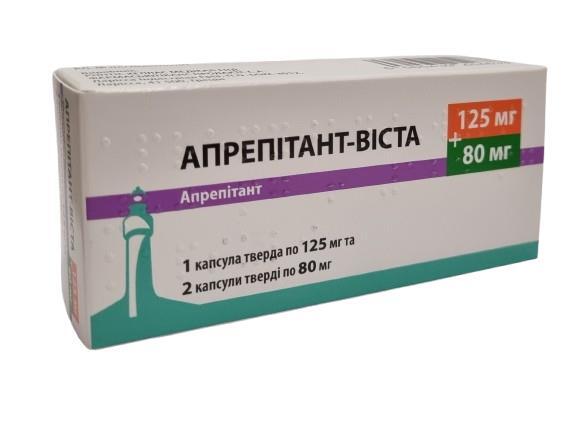 Апрепитант-Виста комби-упак.: капс. тв. по 125 мг+капс. тв. по 80 мг №3