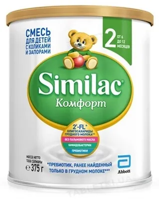 Суміш суха молочна Similac Комфорт 2, для дітей з 6 місяців, 375 г