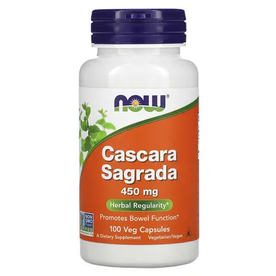Каскара саграда NOW Cascara Sagrada 450 мг вег. капсули №100