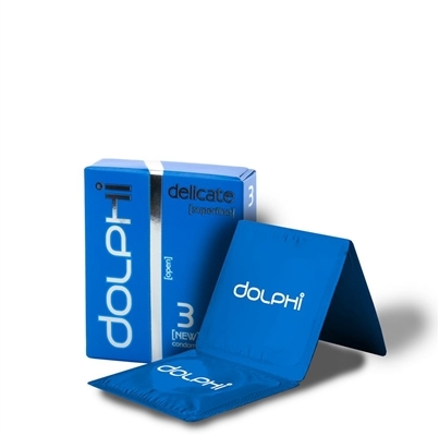 Презервативы Dolphi Lux Delicate особенно тонкие, 3 штуки