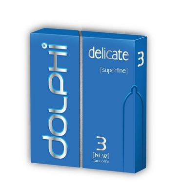 Презервативы Dolphi Lux Delicate особенно тонкие, 3 штуки