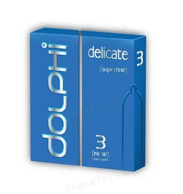Презервативи Dolphi Lux Delicate Superfine особливо тонкі, 3 штуки
