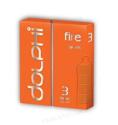 Презервативи Dolphi Lux Fire warm з розігріваючим ефектом для жінок, 3 штуки