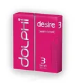 Презервативи Dolphi Lux Desire warm & cool подвійна дія для нього і для неї, 3 штуки