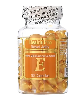 Комплекс Health Pro Royal Jelly зволоження для обличчя та шиї з маточним молочком і вітаміном Е капсули №90