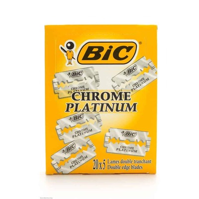Лезвия двухсторонние Bic Chrome Platinum 5 х 20 шт