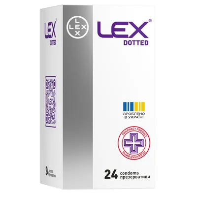 Презервативи Lex Dotted з крапками, 24 штуки