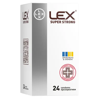 Презервативи Lex Super Strong підвищений рівень надійності, 24 штуки