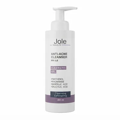 Гель для вмивання Jole Anti Acne Cleanser з саліциловою та мигдальною кислотами, 200 мл