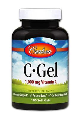 Витамин C Carlson Labs C-Gel 1000 мг, 100 гелевых капсул