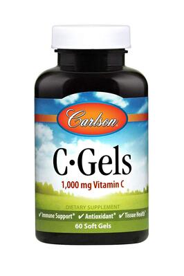 Витамин C Carlson Labs C-Gel 1000 мг, 60 гелевых капсул