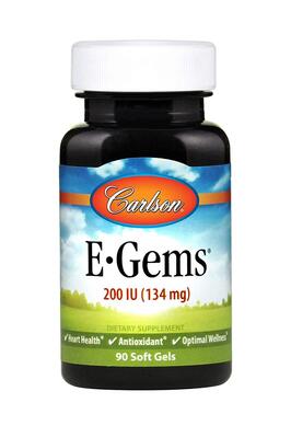Вітамін Е Carlson Labs E-Gems Natural Vitamin E 200 МО, 90 гелевих капсул