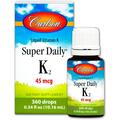 Витамин K2 (менахинон) Carlson Labs Super Daily K2 45 мкг раствор, 10,16 мл
