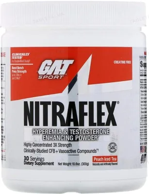 Передтренувальний комплекс GAT sport Nitraflex персиковий чай з льодом, 300 г