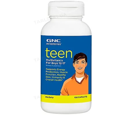 Вітаміни GNC Teen Multivitamin For Boys Ages 12-17, 120 капсул
