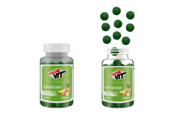 Витамины желейные Dolche Vit Мультивитамин на основе пектина со вкусом мультифрукт №60