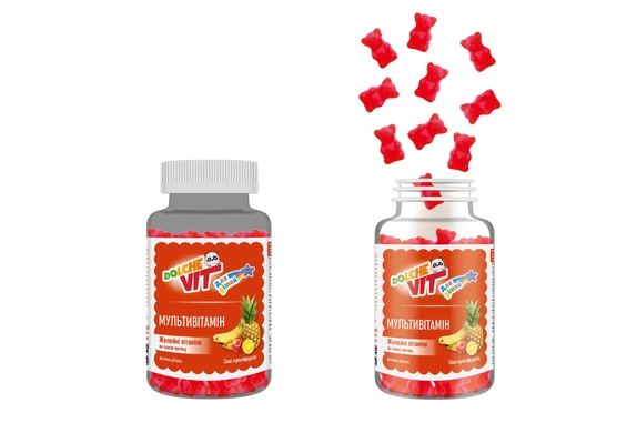 Витамины желейные Dolche Vit Мультивитамин для детей на основе пектина со вкусом мультифрукт №60