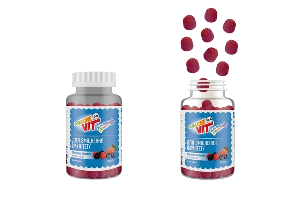 Витамины желейные Dolche Vit Для укрепления иммунитета для детей на основе пектина №60