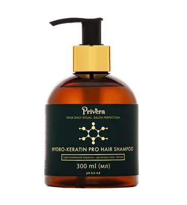 Шампунь Privera Hydro-Keratin Pro Гідрокератинове відновлення, 300 мл
