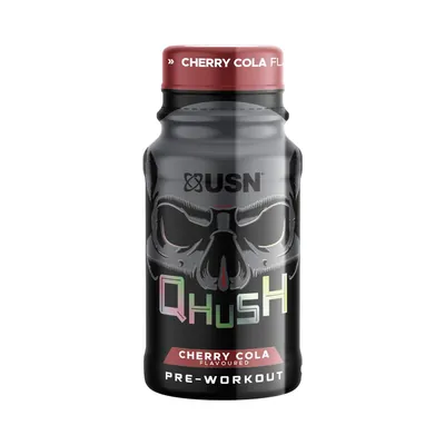 Передтренувальний комплекс USN Qhush Pre-workout Shot вишня-кола, 60 мл