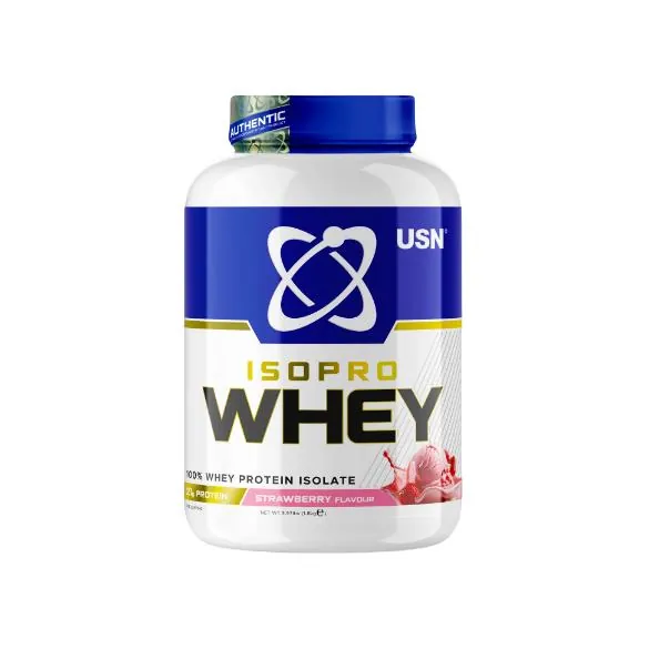 Протеїн сироватковий ізолят USN IsoPro 100% Whey Protein Isolate полуниця, 1,8 кг