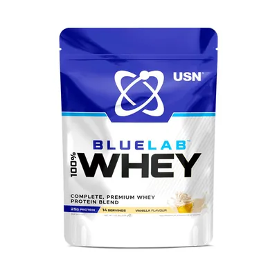 Протеїн сироватковий змішаний USN Blue Lab 100% Whey ваніль, 476 г