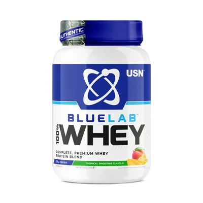 Протеїн сироватковий змішаний USN Blue Lab 100% Whey тропічний смузі, 908 г