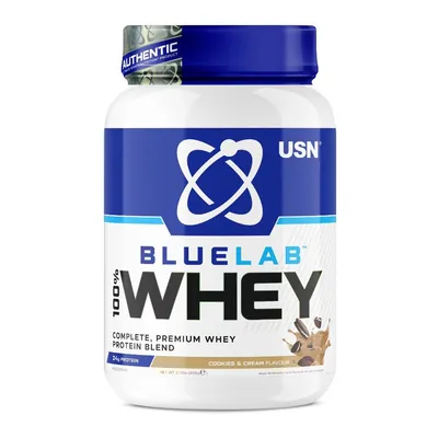 Протеїн сироватковий змішаний USN Blue Lab 100% Whey печиво та крем, 908 г