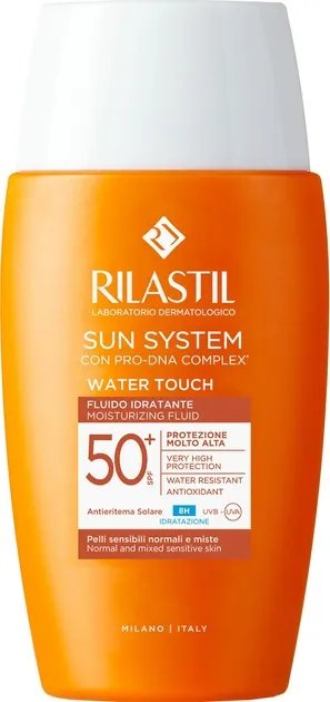 Флюїд сонцезахисний Rilastil Sun System SPF50+ Water Touch для обличчя зволожуючий на водній основі, 50 мл