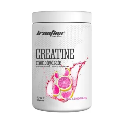 Креатин Ironflex Nutrition Creatine Monohydrate рожевий лимонад, банка 500 г