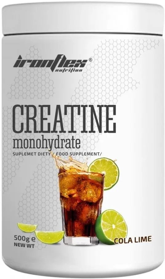 Креатин Ironflex Nutrition Creatine Monohydrate кола-лайм, банка 500 г