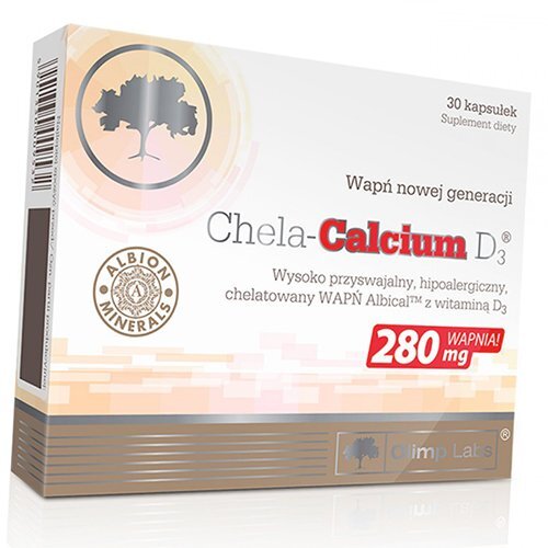Хелат Кальция с витамином Д3 Olimp Chela-Calcium D3, 30 капсул