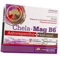Магній В6 з ашвагандою та женьшенем Olimp Chela-Mag B6 Ashwagandha+Ginseng, 30 капсул
