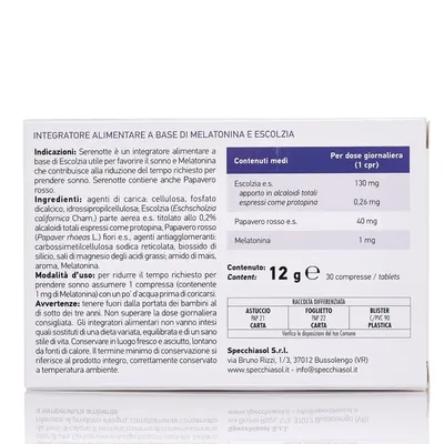 Серенотте Specchiasol Serenotte, 30 таблеток