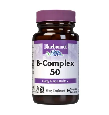 Вітаміни В-комплекс 50 Bluebonnet Nutrition вегетаріанські капсули №50