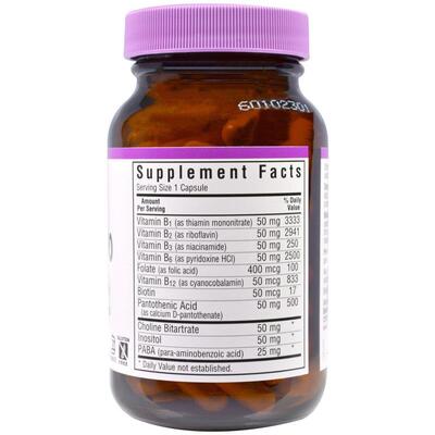 Вітаміни В-комплекс 50 Bluebonnet Nutrition вегетаріанські капсули №50