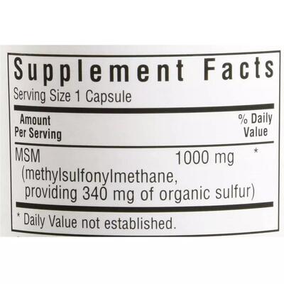Добавка МСМ 1000 мг Bluebonnet Nutrition MSM капсули №60